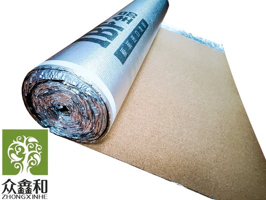 High End Aluminum Foil  2mm Cork Floor Underlayment Eco Friendly For Wood Floor
